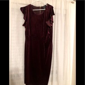 Velvet mid length dress